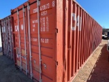 40' Shipping Container with Outside Lights on One Side and Wired with Switches and Plugs on the