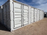 One Trip 40' High Cube Shipping Container with 4 Sets of Doors and Doors on Each End VIN 4111392