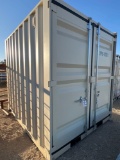 9' Storage Container with Walk Through Door and Window