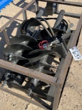 Unused AGT Post Hole Digger for Skid Steer with 6