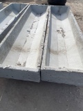 2 - 8' Concrete Feed Troughs TWO TIMES THE MONEY MUST TAKE ALL