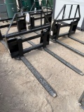 Unused Pallet Forks for Skid Steer Sell one per lot