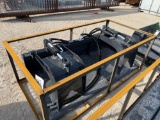 Skid Steer Post Hole Digger with 12'' and 18'' Augers