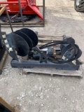 Skid Steer Post Hole Digger 2 Auger - 12'' and 18''