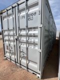 40' High Cube 1 Trip Shipping Container with 4 Side Doors and Doors on 1 End