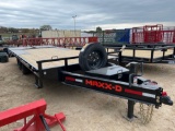 2023 Maxx-D 102'' X 20'6'' Bumper Pull Flatbed Trailer 2 Fold Flat Ramps 2 - 8K lbs Axles 17.5''