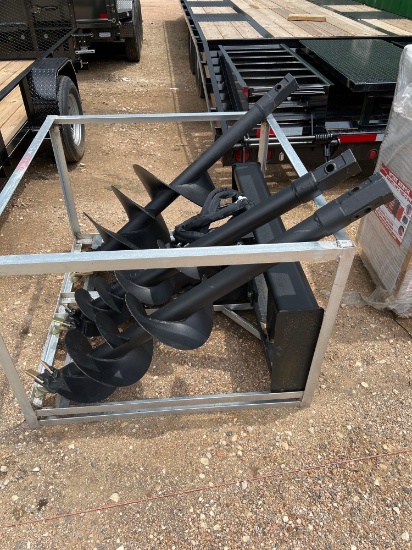 Unused Auger for Skid Steer with 9", 12" & 20" Bits