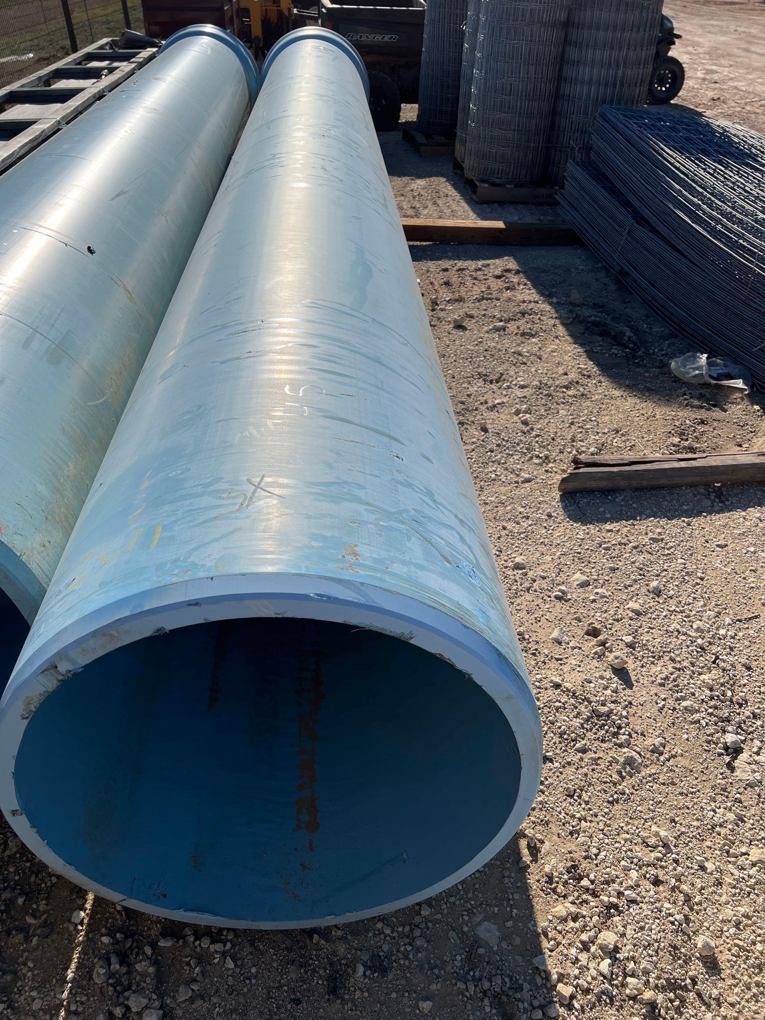 32"OD X 23' OAL 1 1/2" Thick Wall PVC Pipe Proxibid