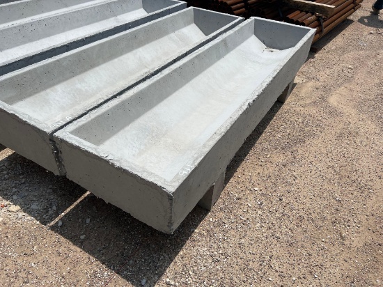 Unused 8' Tapered Bottom Concrete Trough - ONE PER LOT