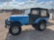 1974 Jeep CJ4 6 Cyl with Sniper EFI Manual Transmission Runs Good VIN 72180 Title, $25 Fee