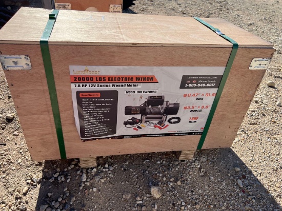 20,000lb Electric Winch 7.8HP 12V Series Wound Motor