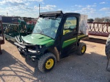 John Deer 835M Gator Cab. Air. Heat. Radio Trip Hopper Jr Feeder Runs Good-1354hrs NO TITLE