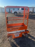Snorkel S3006P 6ft Scissor Lift- Works Good. This Item Located at Hwy 36 Storage - 1828 State Hwy.