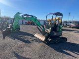 2017 Bobcat E26 Mini Excavator- Runs and Works Good 1497 Hours This Item Located at Hwy 36 Storage -