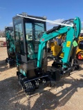 Unused AGT QH13 R Mini Excavator with Cab Gas Powered