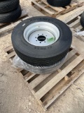 2 Advance 235-75-R175 18 ply Trailer Tires on 8 Lug Silver Single Wheels. TWO TIMES THE MONEY MUST