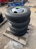 4 - Rambler 235-80-16 Trailer Tires 10 Ply on 8 Lug Silver Dual Wheels FOUR TIMES THE MONEY MUST