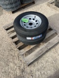 2 Rambler 205-75-R15 - 6 ply Trailer Tires on 5 on 5 Silver Wheels. TWO TIMES THE MONEY MUST TAKE