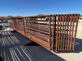 10 Free Standing Cattle Panels One with 12' Gate SOLD BY EACH TEN TIMES THE MONEY MUST TAKE ALL