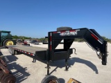 Unused 2025 Texas Pride 102'' x 40' Triple Dual Equipment Trailer 10 Profile. 17.5 Tires - Spare