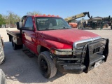 2002 Dodge 3500 Diesel 4 x 4 - manual trans. W/ KW&F Spike Hay Bed Engine Runs - NOTICE: Bad Drive