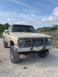 1984 Chevrolet K20- 4 Wheel Drive Pickup- LS 5.3 Engine Swap- has GMC Tailgate Rust Under Doors-