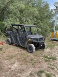 2024 Polaris Ranger 1000 Crew 600 Hours Ranch Armor Front Bumper Has Engine Issues VIN 52361 Title,