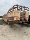 Shop Made Ground Load Stock Trailer 6 x 50 Air Brakes. 8.25 x 15 tires on 6 Lug Duals Fifth Wheel