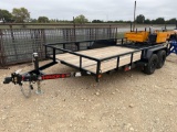 Unused Maxx-D 83'' x 16' Ramp Gate Utility Trailer 2 x 3000lb Axles with Brakes VIN 22358 MSO, $25