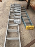 Extension Ladder and 2 - Step Ladders