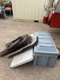 Cooler. Table and Chairs. Dutch Oven