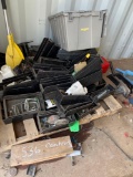 Contents of container including old sewing machine, desk & misc.