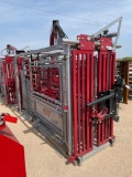 Unused Honda Powered Hydraulic Squeeze Chute Palpation Case and Hydraulic Neck Catch