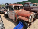 Willy's Jeep Pickup and Willy's Jeep Pickup Bed Trailer Has Ford V8 Engine - Not Running No Title