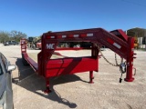 New 2025 MC Trailer 102'' x 28' 2 x 7,000lb Axles - Spare Drive Over Fender. Stand Up Ramps VIN