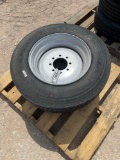 2- New 215-75R-17.5 Trailer Tires 16 Ply on 8 Lug Solid Steel Wheels TWO TIMES THE MONEY MUST TAKE