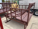 Single Round Bale Feeder with Trough