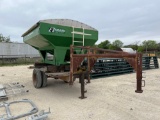 EZ Trail Gravity Box on Shop Made Gooseneck Trailer Gas Powered Hydraulic Unit Hydraulic Auger No