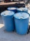 4 Plastic Barrels SOLD AS ONE LOT