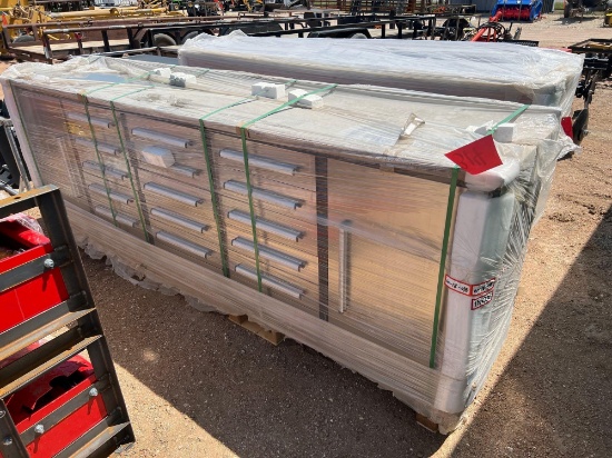 10' 18 Drawer 2 Cabinet Tool Box - Stainless Steel