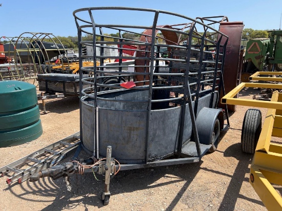 8' Shop Made Single Axle Stock Trailer