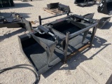 Unused Skid Steer 72'' Flat Bottom Grapple Bucket