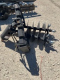 Skid Steer Post Hold Digger and 2 Augers - Hex Drive 18'' and 24'' Augers