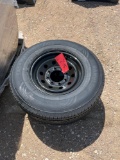 2 - New 235/80R16 Trailer Tires 10 Ply on 8 Lug Black Wheels TWO TIMES THE MONEY MUST TAKE BOTH