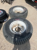 2 - Good Year 41X14X20 Softract Tires on 10 Hole Implement Wheels