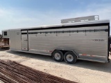 2012 Logan Stockman Aluminum Trailer 6' Tack Room 7' x 22' Stock Box 28' Overall Hydraulic Jack 2 x
