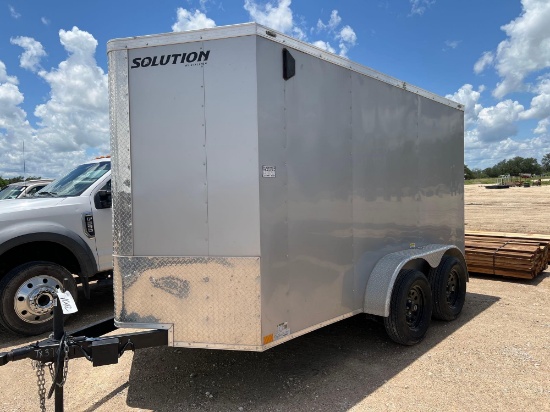 2023 Stallion 6' x 12' Cargo Trailer Ramp Rear Door. Side Door 2 x 3500lb Axles Axles Spare. Clean