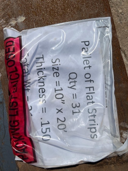 Approx 31 Pieces 10'' x 20' .150 Steel Strap SOLD BY THE BUNDLE
