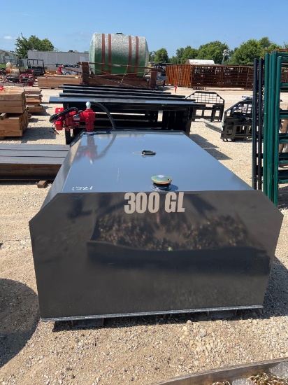 Unused 300 Gallon Fuel Tank on Skids New 12 Volt 20GPM Pump
