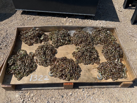 10 Unused 5/16 x 20' G70 Chains TEN TIMES THE MONEY MUST TAKE ALL
